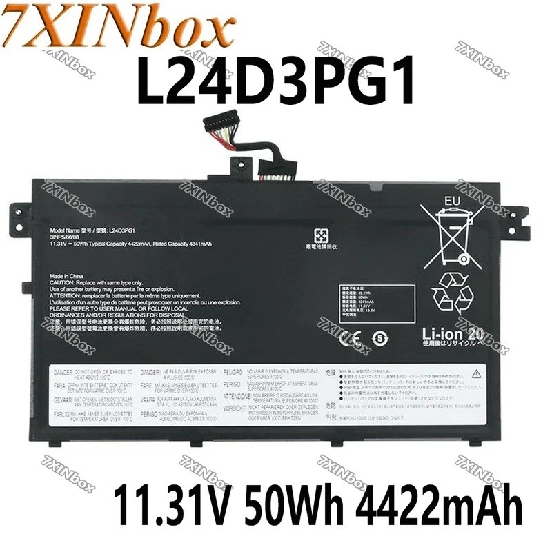 7XINbox L24D3PG1 11.31V 50Wh 4422mAh แบตเตอรี่แล็ปท็อปสําหรับ L24B3PG1 L24C3PG1 L24L3PG1 L24M3PG1 L2