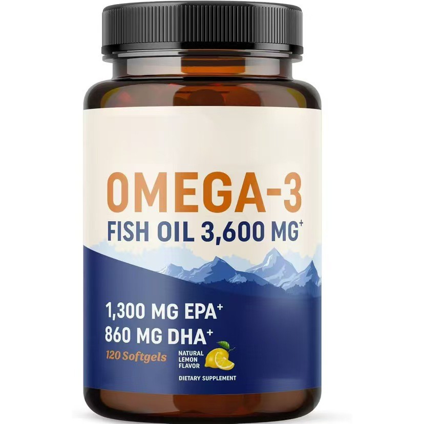 Hot-sell Fish OIL Soft Capsules OMEGA-3FISH OIL Omega-3 Soft Capsules 120 แคปซูล พร้อมสต็อก