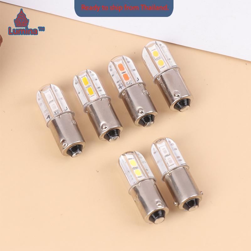 หลอดไฟ LED BA9S 6V อัพเกรดหลอดไฟอะไหล่หลอดไฟ4LED สำหรับไฟฉายไฟหน้ามอเตอร์จักรยานเครื่องมือให้แสงสว่า