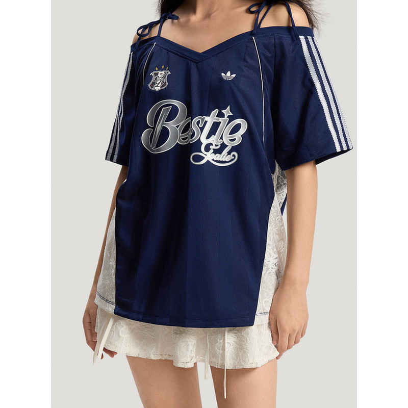 Adidas Clover 2026 Summer Womens Jersey Style เสื้อยืดแขนสั้นเกาะอกแฟชั่น Top KU4756
