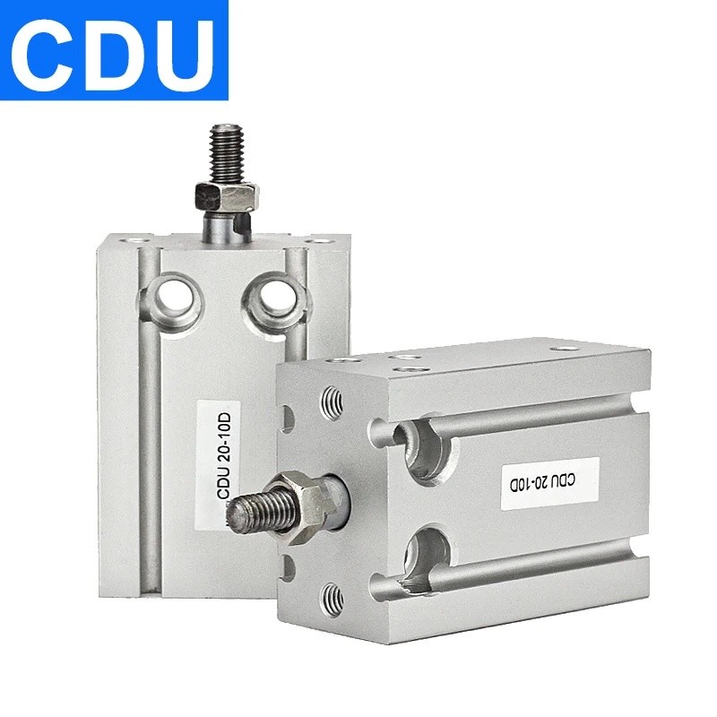 คุณภาพสูง CDU6 CDU10 CDU16 CDU20 CDU25 CDU32 Series กระบอกนิวเมติกลูกสูบขนาดเล็กฟรี Mount Air กระบอก