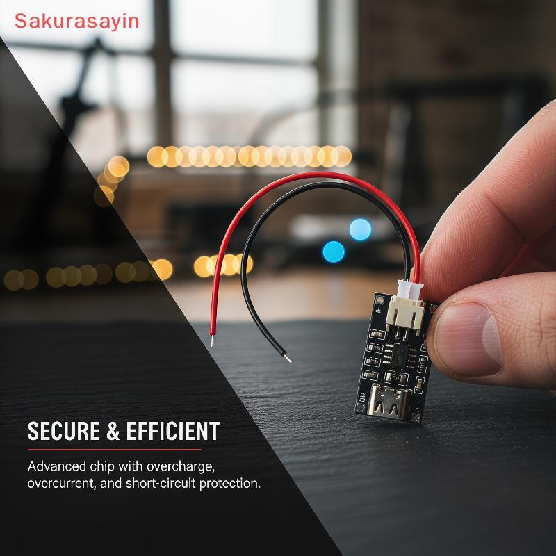 {Sakurasayin} TP4056 Lithium 3.7V Charger Module 1A พร้อม PH2 สําหรับแบตเตอรี่ Overcurrent Protectio