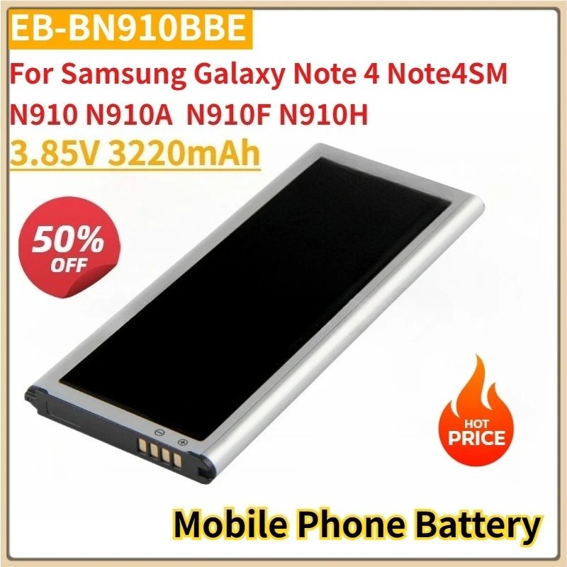 แบตเตอรี่โทรศัพท์มือถือใหม่ 3.85V 3220mAh EB-BN910BBE สําหรับ Samsung Galaxy หมายเหตุ 4 Note4 SM N91