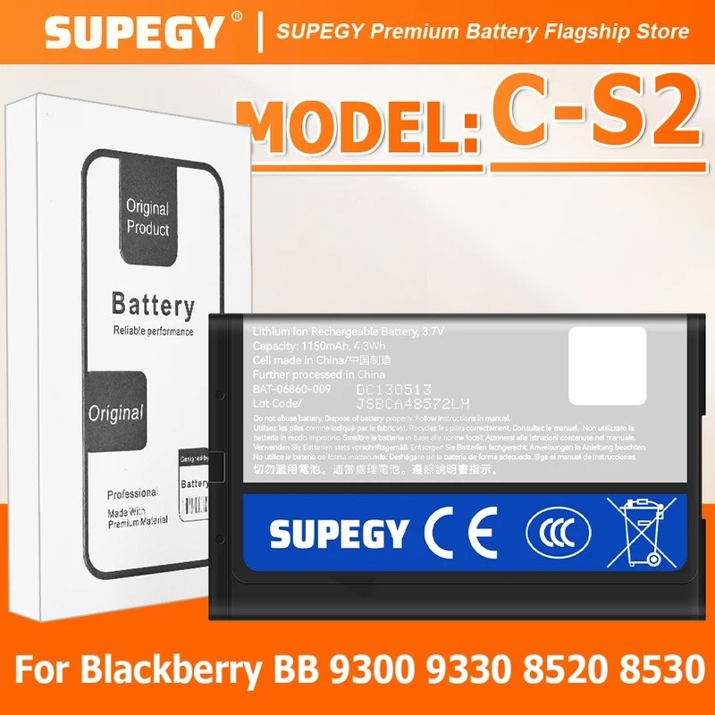 C-S2 CS2 แบตเตอรี่สําหรับ Blackberry BB 9300 9330 8520 8530 เปลี่ยนแบตเตอรี่ Bateria