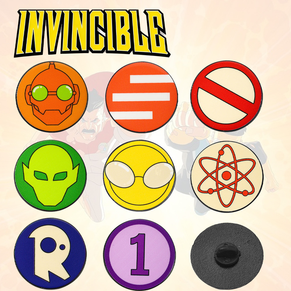 เข็มกลัดเคลือบ Invincible Omni-Man Science Fiction Comics Superhero Badge ของเล่นแบบพกพาสําหรับของขว