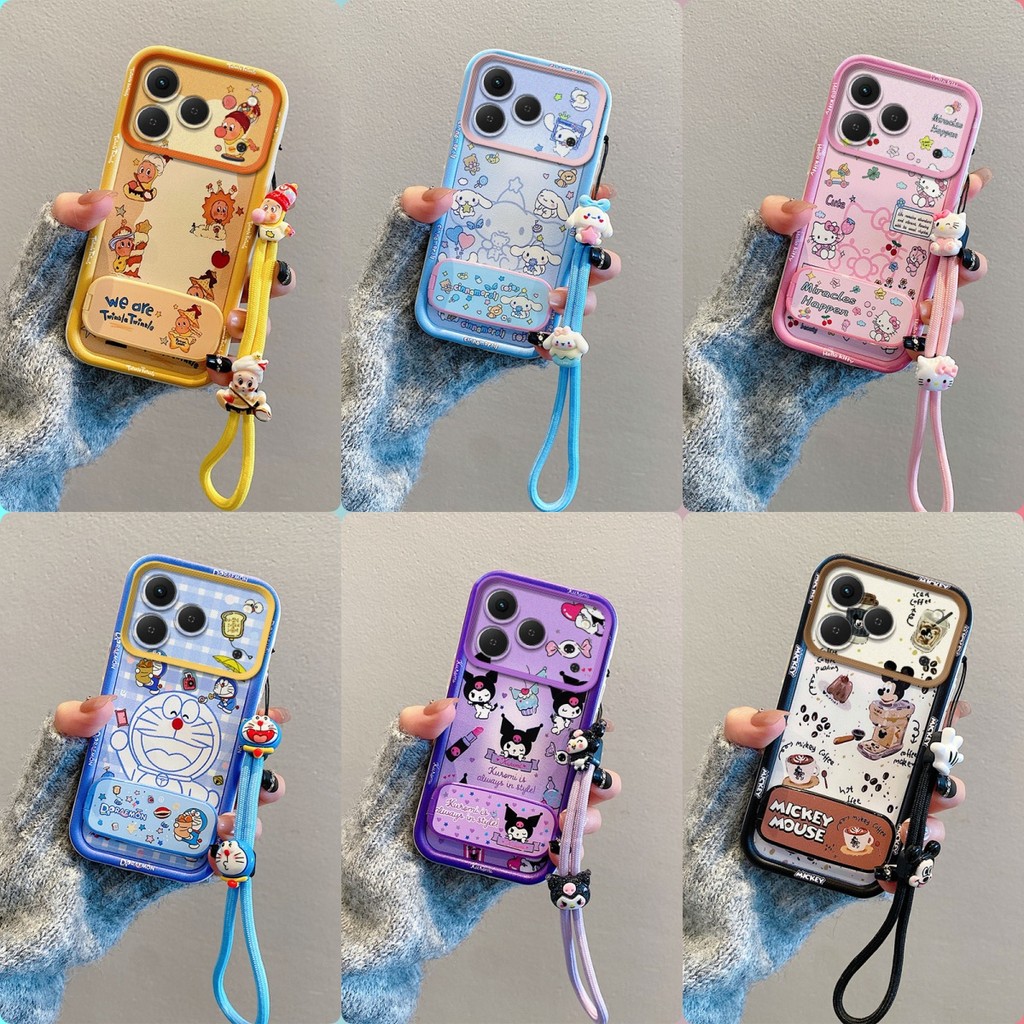 เคส Realme Note 80 กระจกการ์ตูนน่ารักพร้อมขาตั้งเคสโทรศัพท์