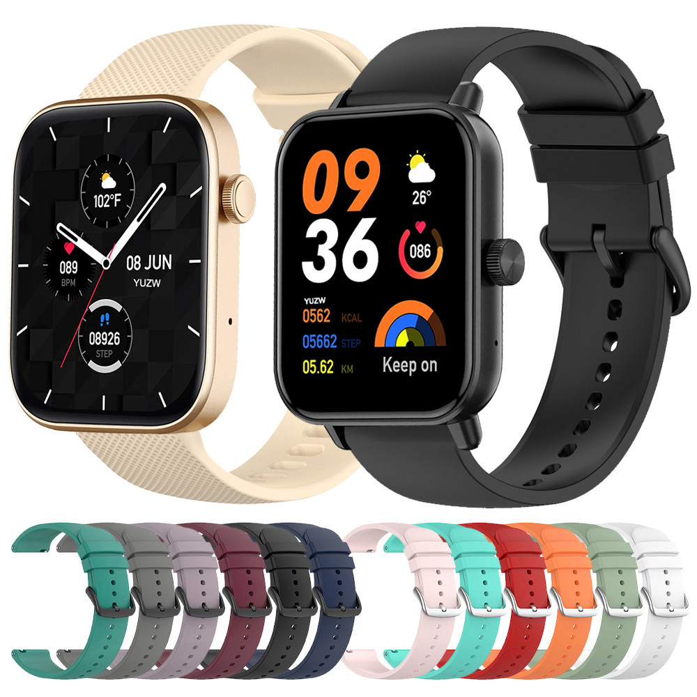 20 มม.22 มม.ซิลิโคนสําหรับ COLMI P71 P81 SmartWatch สําหรับ COLMI C81 C61 P68 P73 P76 P86 V68 สร้อยข