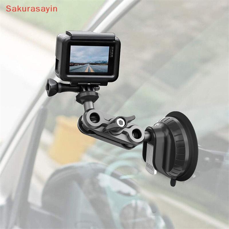 {Sakurasayin} Action Camera Dash Cam Phone Car Mount Car Vacuum Cup Phone Action Camera Holder 1/4 น