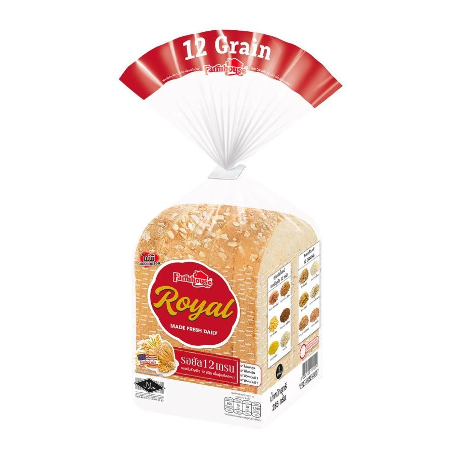 ฟาร์มเฮ้าส์ ขนมปังรอยัลธัญพืช Farmhouse Royal 12 Grain 285g.