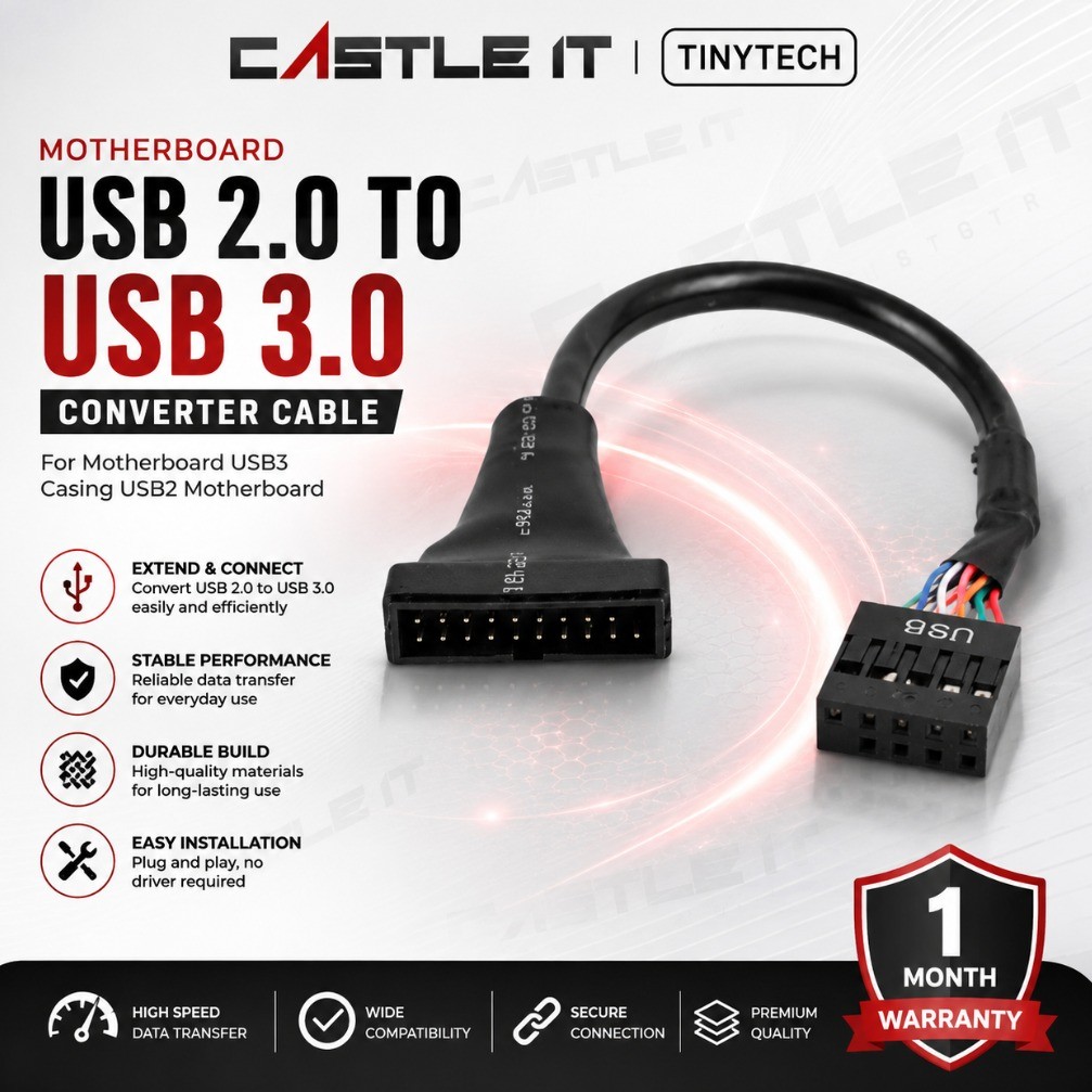 TinyTech CB-U20F/U30M USB 3.0 20 Pin ชาย USB 2.0 9 Pin หญิงอะแดปเตอร์เมนบอร์ด