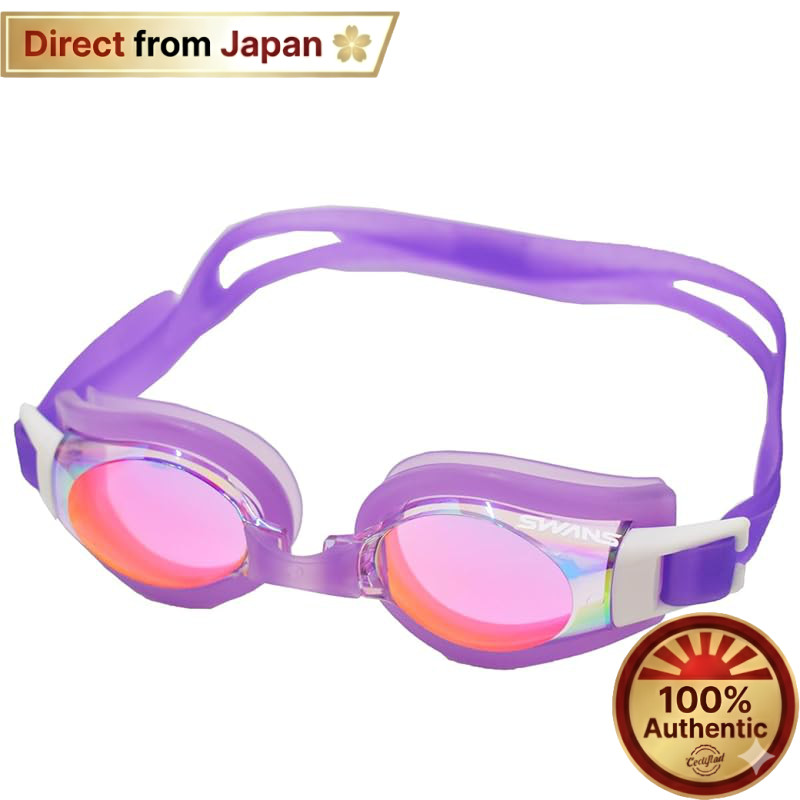 "Japanese-Made Swim Goggles with Mirror Finish for Fitness - Unisex Adult"