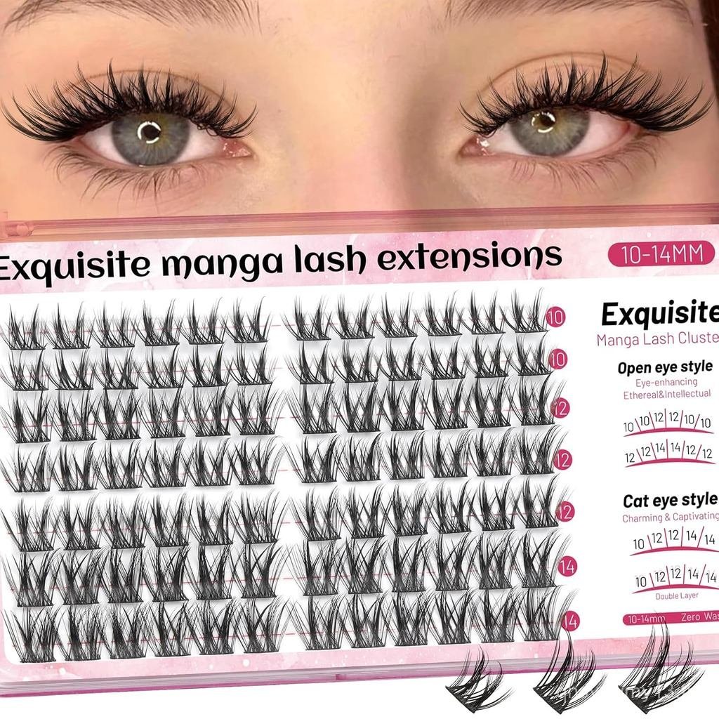 Manga Lash Clusters Anime Eyelash Cluster Natural Lashes Extensions (วิสปี้) 7R4H