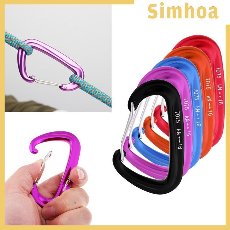 [SIMHOA] Aviation Aluminium Carabiner Buckle Keychain Clip Spring Chain Clip Hook Buckle