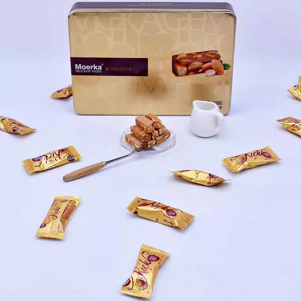 Molka 158g Molka Taffy Gift Candy Tin Box Children Casual Candy Snacks Office Afternoon Tea Snacks