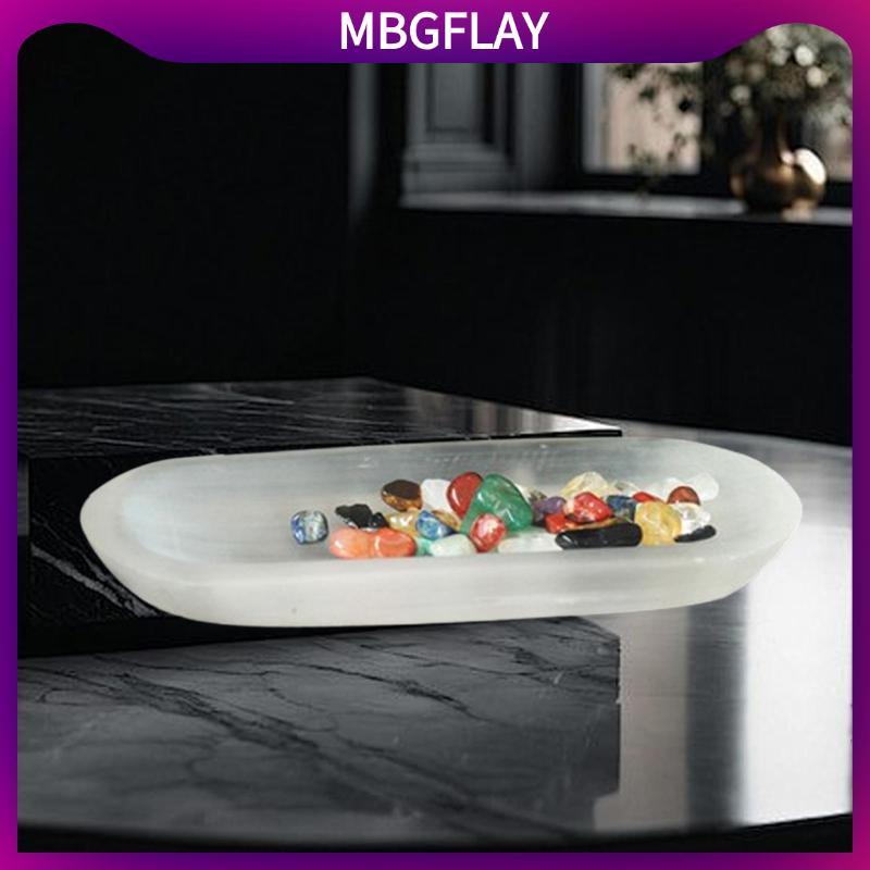 [mbgflay] Selens คริสตัลทําความสะอาดชามเครื่องประดับโปร่งใสจัดเก็บแผ่นเครื่องประดับสําหรับตกแต่งบ้าน