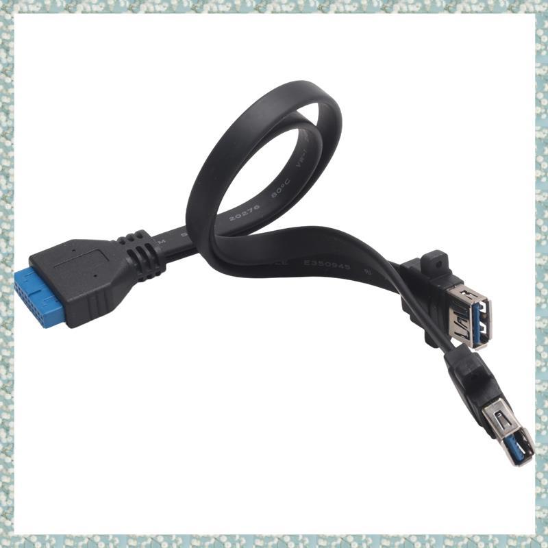 [h5bl3j6wj.ph] Dual 2 Port USB 3.0 Front Panel Extension Cable a Type Female to 20 Pin Box Header Fe