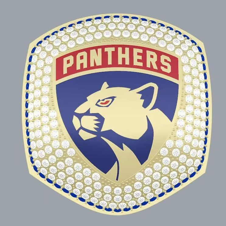 NHL 2025 Florida Panthers Stanley Championship Ring Golden Mens Fan Ring กิจกรรมกีฬา [Q]