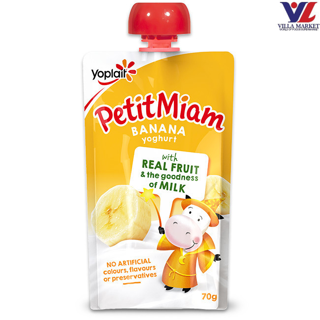 Yoplait Petit Miam Squeezie Banana 70G โยเพลท์ เปอติ มีอาม สควีซซี่ รสกล้วย