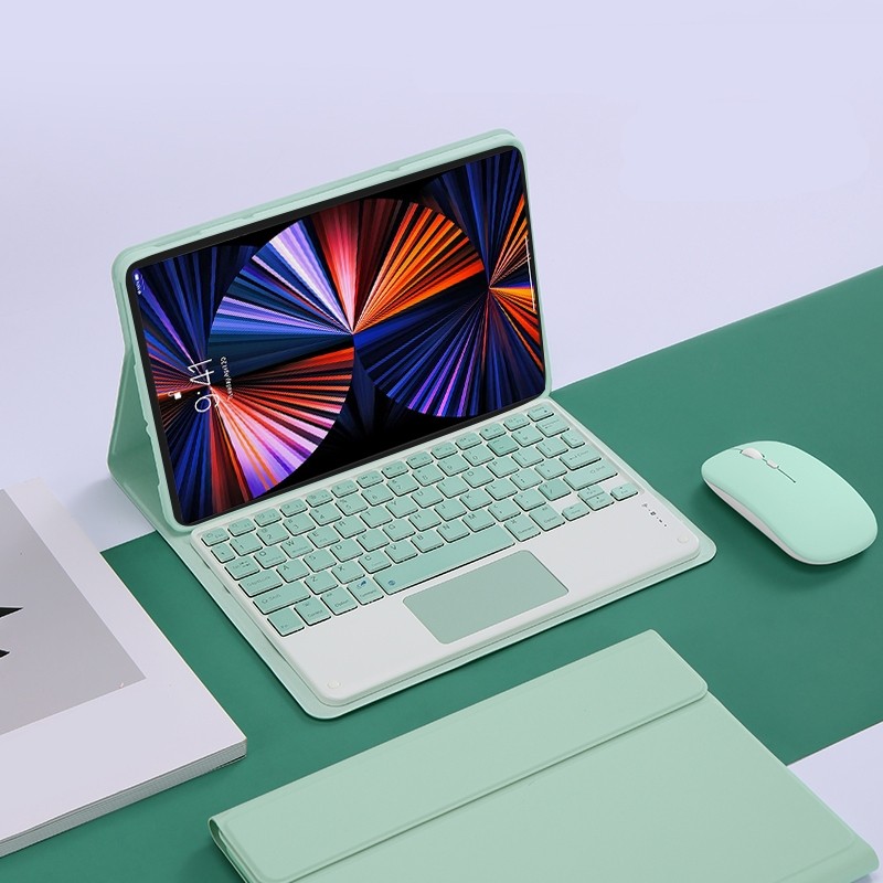 สําหรับ Lenovo Tab M11 K11 2024 คีย์บอร์ดทัชแพดบลูทูธขาตั้งหนังสําหรับ Lenovo Tab M11 2024 TB-330FU 