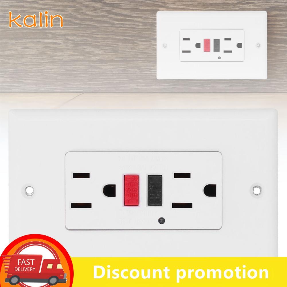 Kalin-th Wall Outlet GFCI Smart Ground Fault Leakage Socket Switch AC120V LD-3003:พร้อม