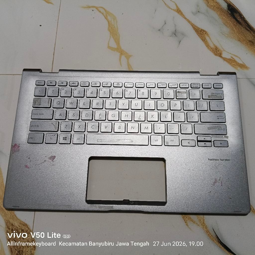 Palmrest แป้นพิมพ์แล็ปท็อป Asus ZenBook Flip 14 UX462 UX462D UX462DA UX462FA เดิม