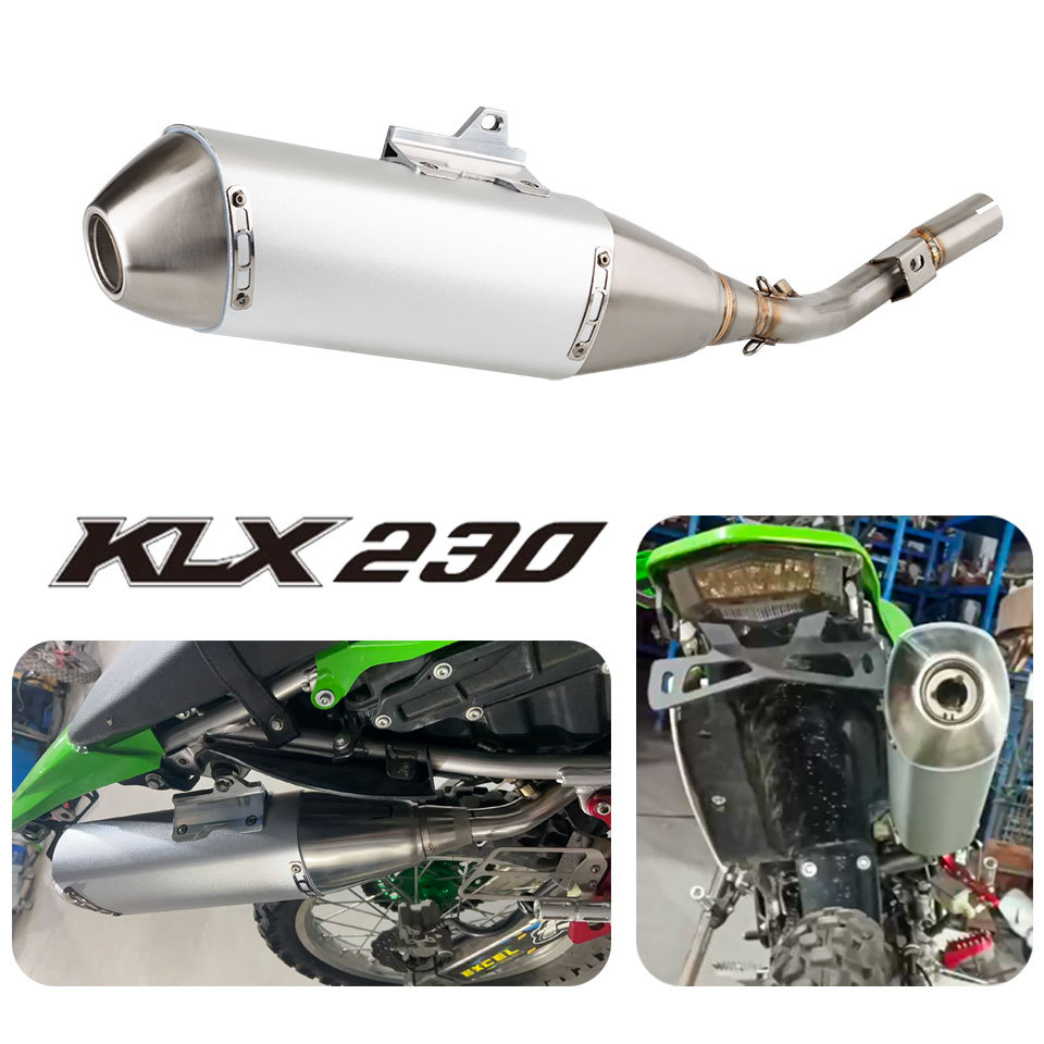 รถจักรยานยนต์ระบบไอเสียท่อไอเสีย Fit สําหรับ Kawasaki KLX230L KLX230R 2020-2023 KLX230 ไอเสียพร้อม l