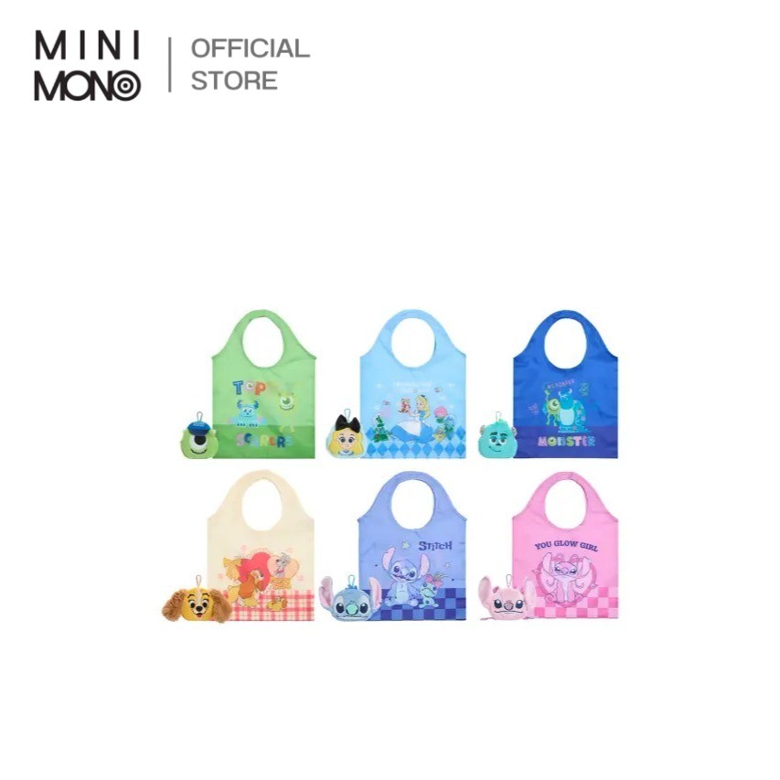 Mini Mono กระเป๋าช้อปปิ้ง แบบพับได้ ลาย Disney