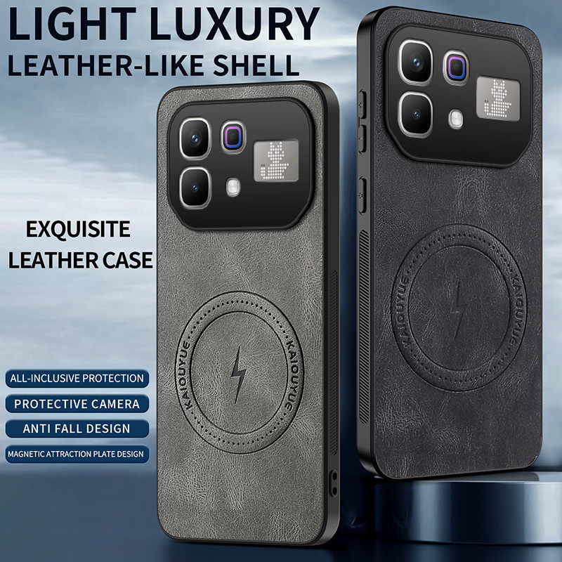 รองรับปลอกชาร์จไร้สายแม่เหล็กสําหรับ Infinix Note 60 Pro Note60 Pro Note60Pro 5G Retro หนังเคสโทรศัพ