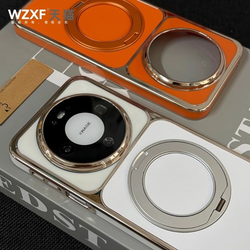 โลหะหมุนวงเล็บเคสโทรศัพท์สําหรับVivo X300 X200 Ultra/Pro X300S X200S High end electroplated PC Hardฝาครอบป้องกันแม่เหล็กAnti drop shell