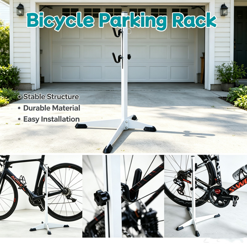 Rack ขาตั้งจอดจักรยานพับได้ แนวตั้ง Hook Bracket สำหรับจักรยานเสือภูเขา ซ่อมวางจักรยาน