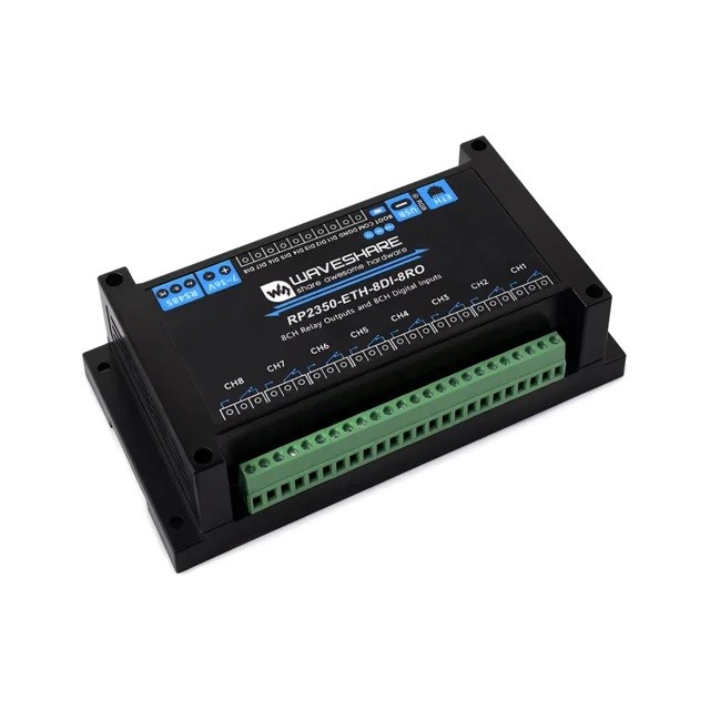 AC0Z Chipboard Waveshare Rp2350 Eth 8d1 8ro อุตสาหกรรม 8 ช่องโมดูลรีเลย์, สถาปัตยกรรม Dual-core Micr
