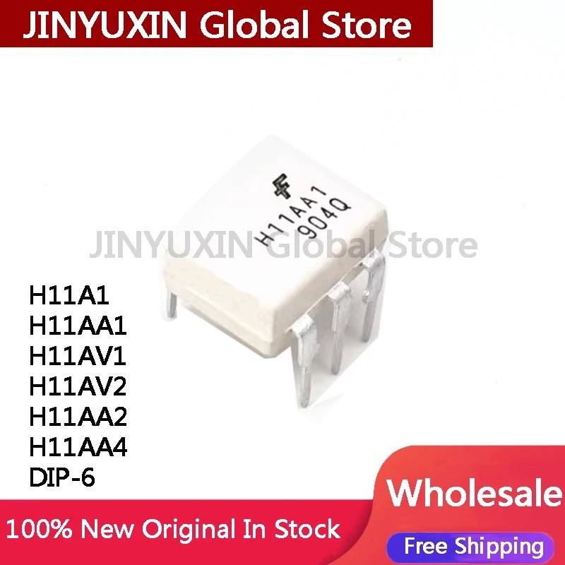 5 ชิ้น H11A1 H11AA1 H11AV1 H11AV2 H11AA2 H11AA4 DIP-6 Optocoupler ชิป IC ในสต็อกขายส่ง