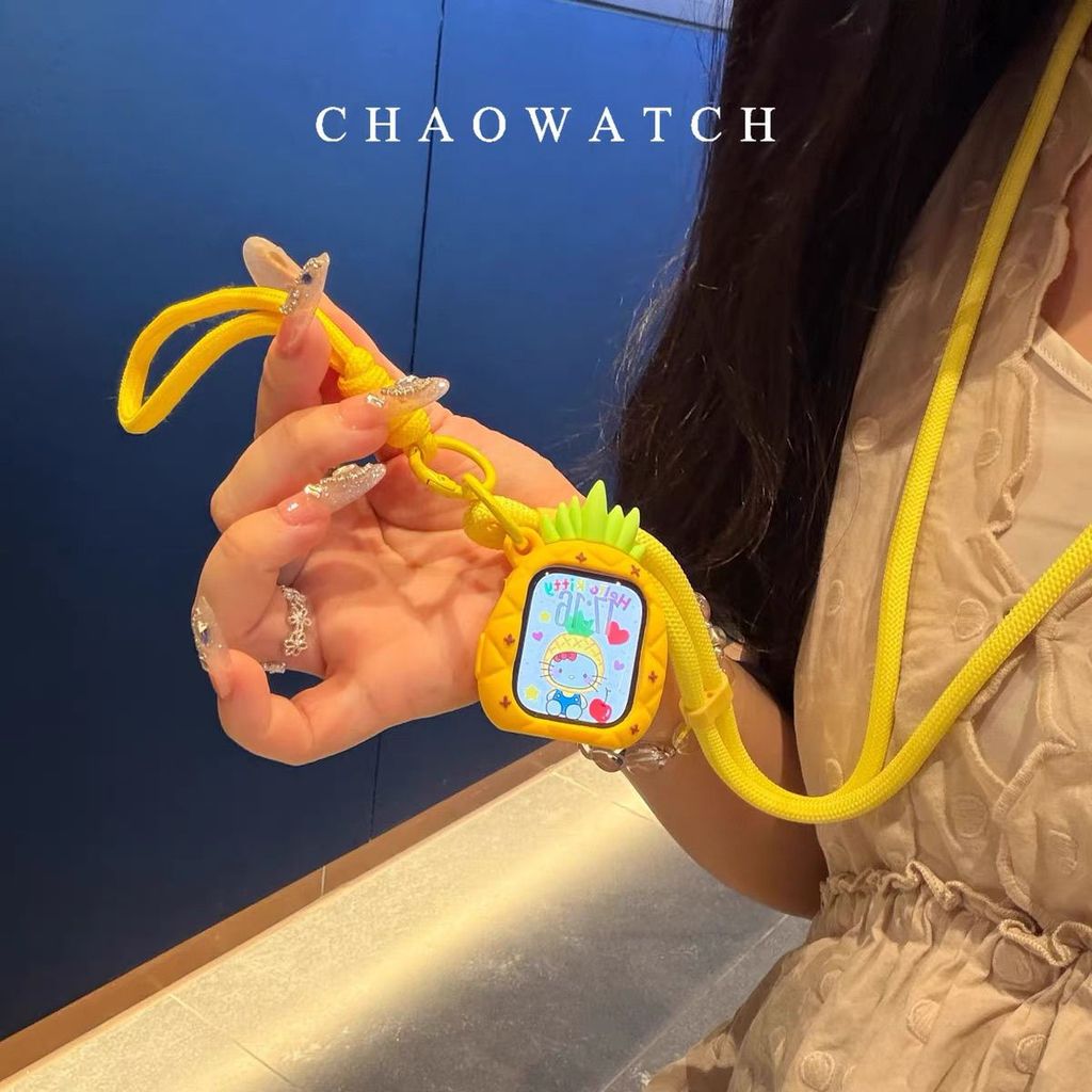 สับปะรดบ้านสําหรับ Apple Watch 11 10 7 SE ซิลิโคนนุ่มพิเศษนาฬิกา S9 S8 Series 9 8 7 6 5 4 3 Ultra 45