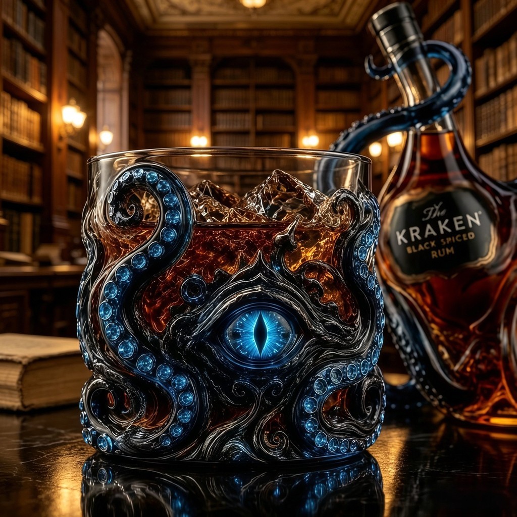 Creative Cthulhu สไตล์ Octopus Eyes แก้ววิสกี้แก้ว Borosilicate สูงแก้วไวน์ต่างประเทศบาร์ Dedicated Spirits