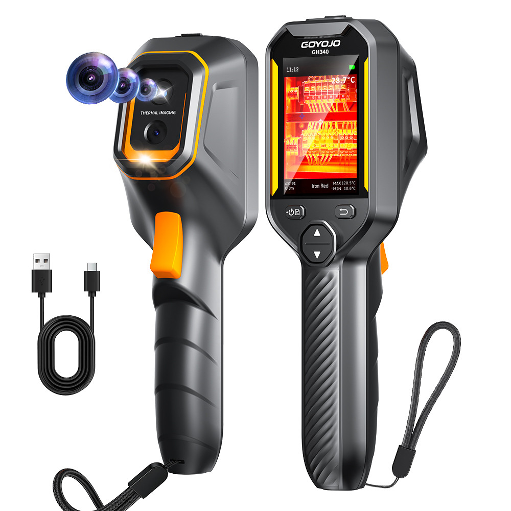 GOYOJO GH192 GH340 กล้องความร้อน, หน้าจอ LCD 320 X 240 2.8", กล้องถ่ายภาพความร้อนแบบกล้อง 2MP อินฟรา