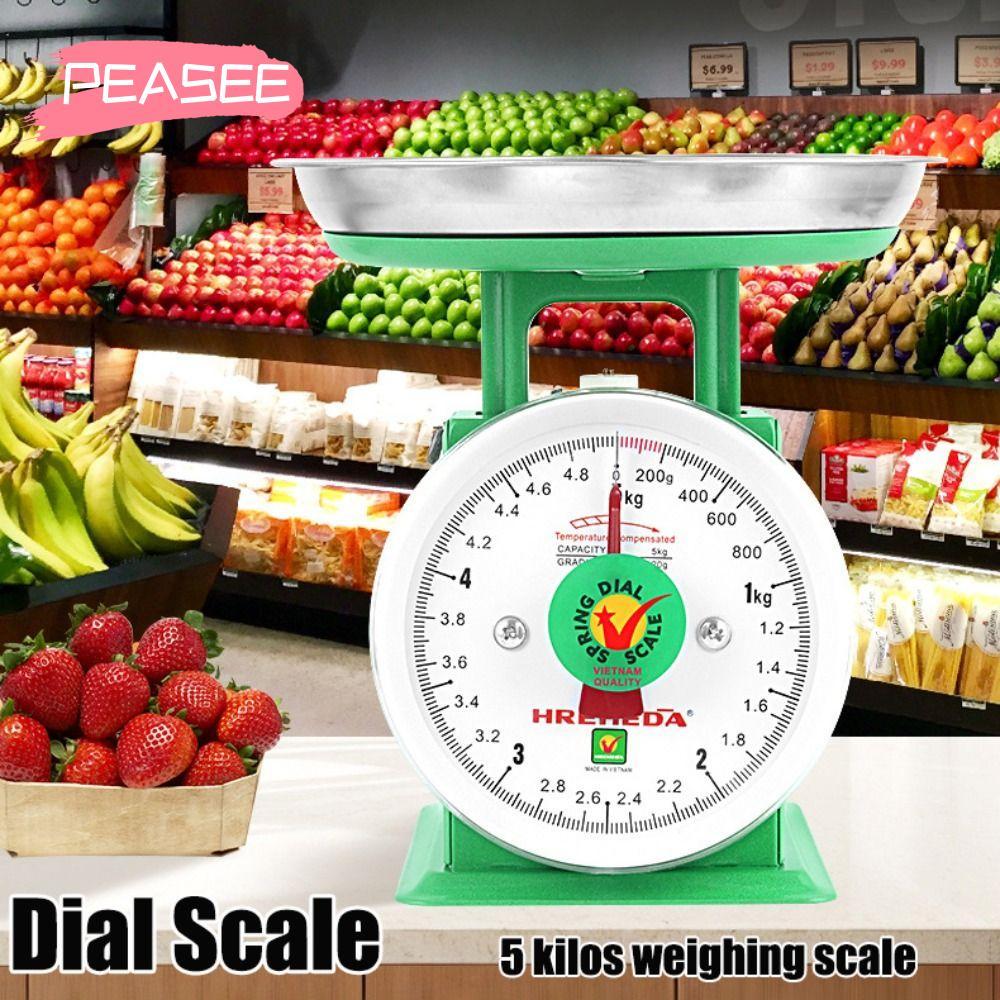 [PEASEE] Scaleweighing Scale, Green Big Weight Scale, 5 Kilos Dial Scale Food Meat
