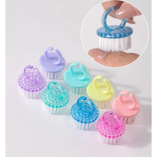 แปรงขัดเล็บ Ring Shape ( แปรงทรงแหวน ) สวมนิ้วได้ สำหรับทำความสะอาดเล็บมือ–เท้า มี 8 สีให้เลือก