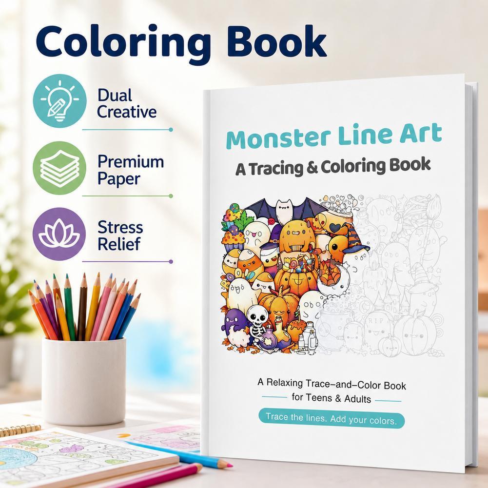สมุดระบายสีการ์ตูนน่ารักตลกสีน้ํา Sketchbook Creative Relaxing Play และการเรียนรู้ Q9c6 LENZMOS