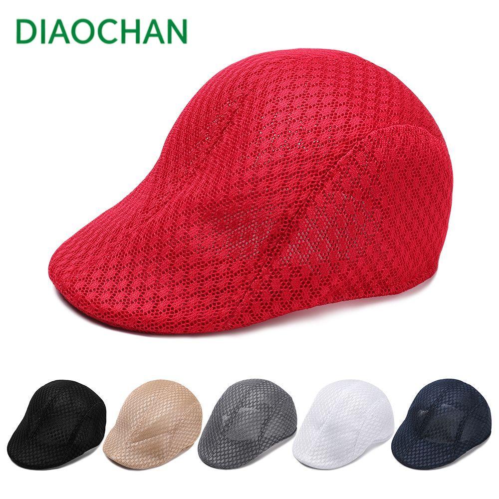 DICHATH Sun Caps Fashion Newsboy Style Breathable Men Women Mesh Caps