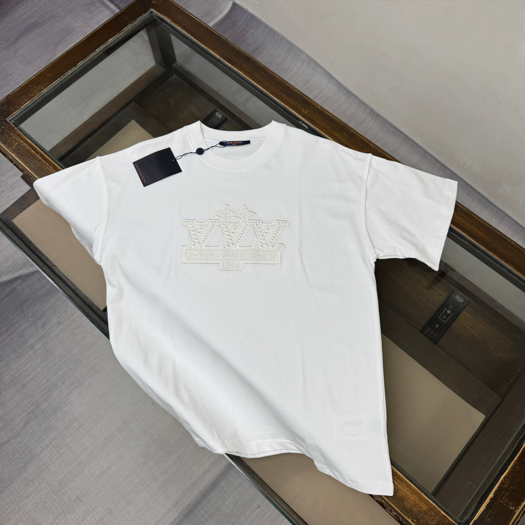 2026/Lv ผู้ชายผู้หญิงเสื้อยืดพิมพ์เสื้อยืด Commuter เสื้อยืดแขนสั้น Big-Name Casual ผู้ชายสั้น @