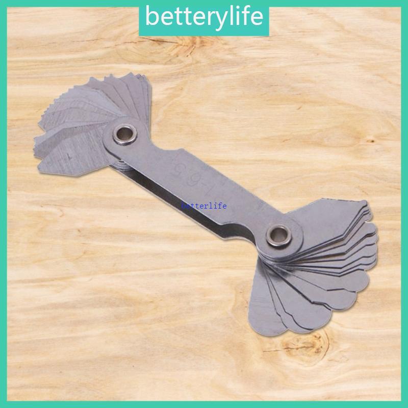 BTF แบบพกพา Screw Pitch Radius Gauge วัดสแตนเลส Radius Gauge