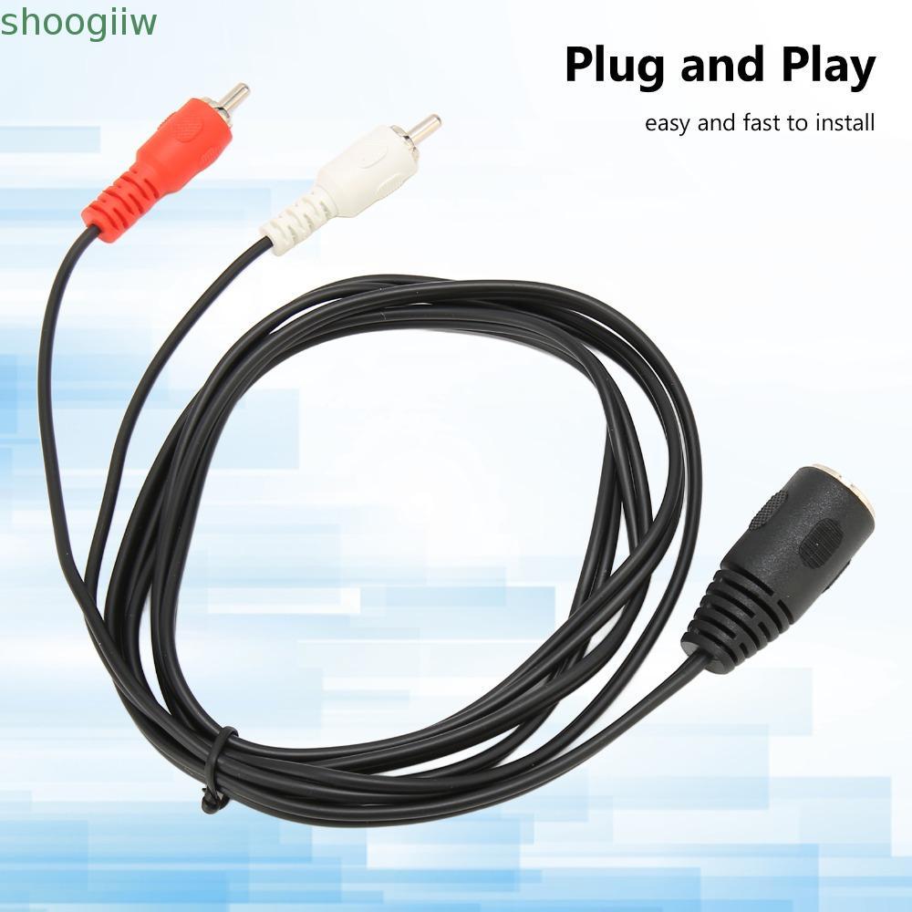 SHOGMY DIN 7 Pin Female to Dual RCA Male Cable, 1.5 M/4.9ft Plug and Play Sound Adapter Cable, Profe