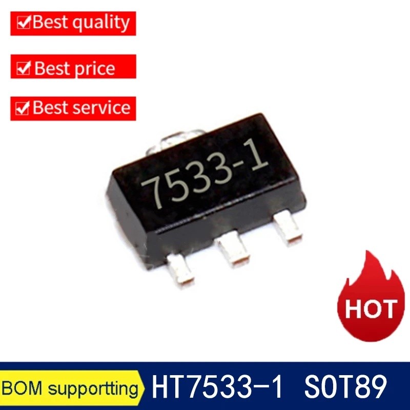 50 ชิ้น/ล็อต HT7533-1 HT7533 SOT89 เครื่องหมาย 7533 SMD ต่ํา Dropout แรงดันไฟฟ้าชิปใหม่