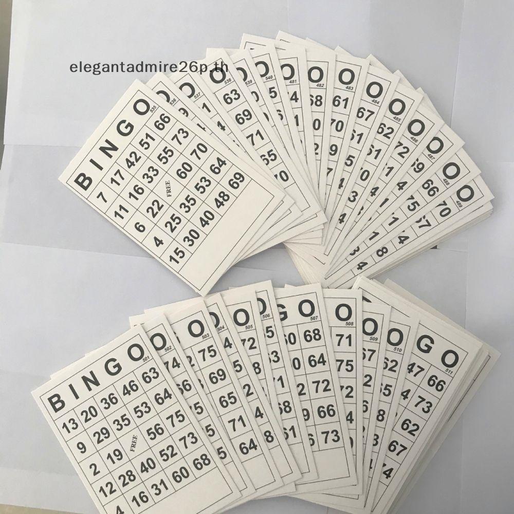 ETTH 60 การ์ด bingo ที่ไม่ซ้ํากัน BINGO การ์ดเกมความบันเทิงสําหรับเด็กแบบดิจิตอล