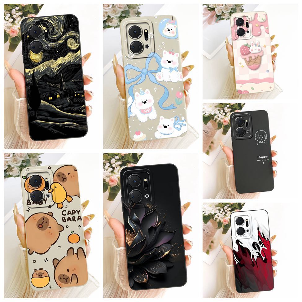 สําหรับ Honor X7A RKY-LX1 RKY-LX2 RKY-LX3 สําหรับ Honor X7A ปลอกแมวน่ารักหรูหราแฟชั่น Love ตลกทาสี