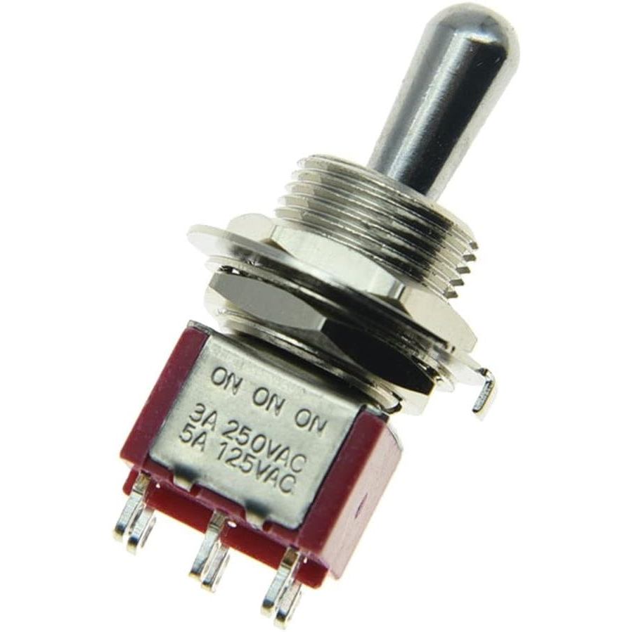 SALECOM กีตาร์/AMP Fat Bat Toggle Switch DPDT 6 Pin 3 Way ON ON Sealed Guitar Switch