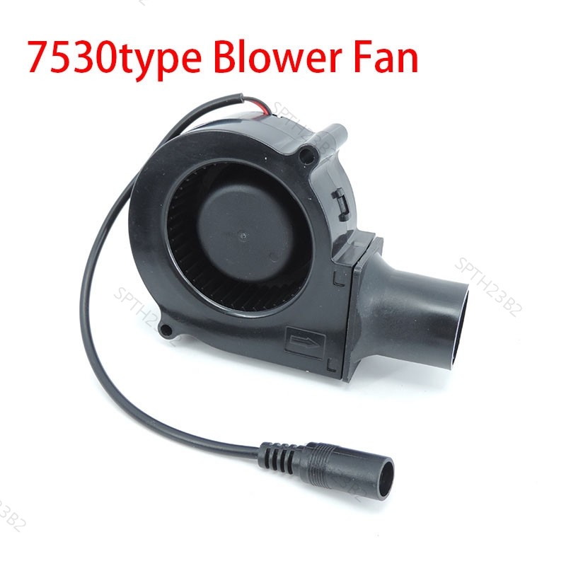 DC 12V 7530 พัดลมโบลเวอร์ turbo cooling Variable Speed Controller บาร์บีคิว Air Blower ปิกนิกย่างเตา