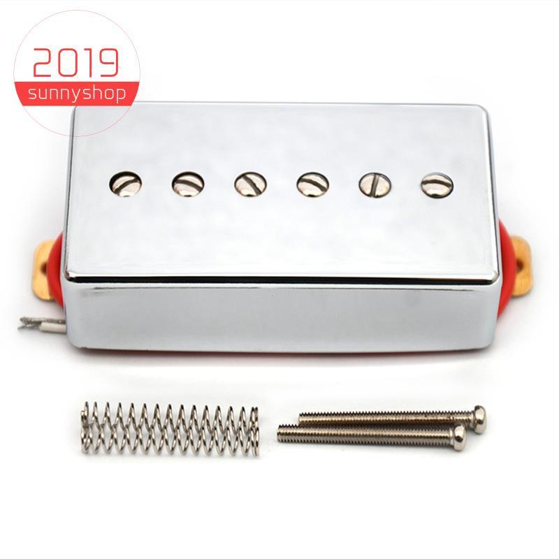 [sunnyshop2019]P90 สไตล์กีตาร์ไฟฟ้า Humbucker-Sized Single Coil Pickup พร้อมสกรูปรับได้ 6 ตัว 50 มม.