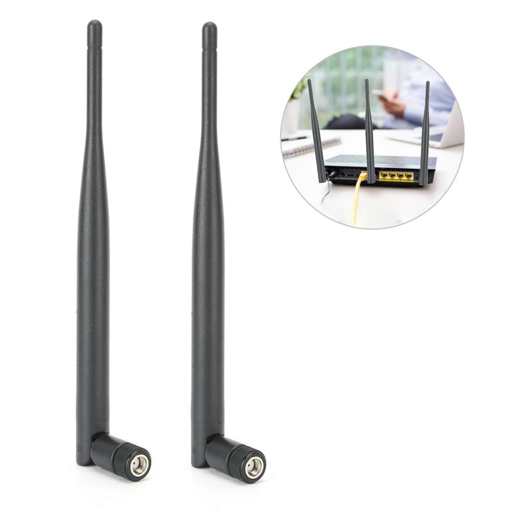 Alwaysonline 2PCs Router Antenna System 6DB High Gain 2.4 5.8G DualBand SMA Inner Hole 6DBI Female C