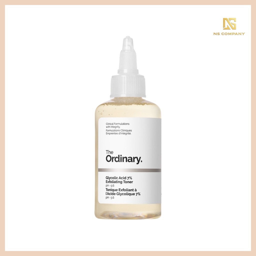 Glycolic Acid 7% Exfoliating Facial Toner 100ml 1 ชิ้น Daily Skincare Toner The Ordinary